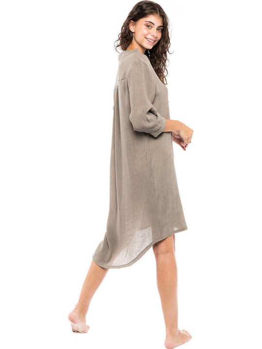 Pink Label Damen Kaftan Bademode Gelbes