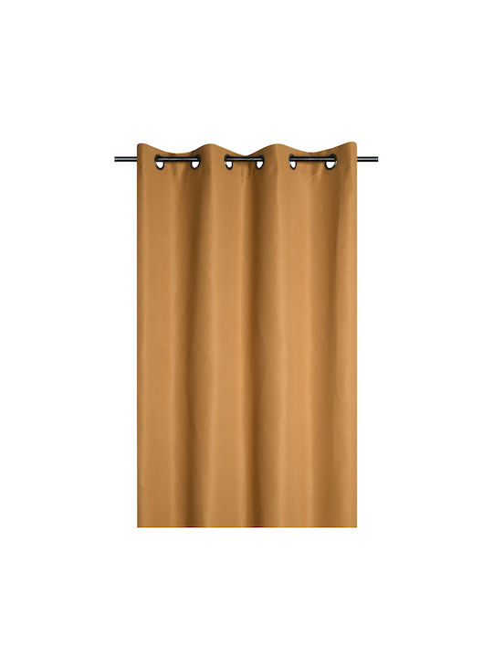 Vorhang mit Grommets Milton Senf 135x240cm