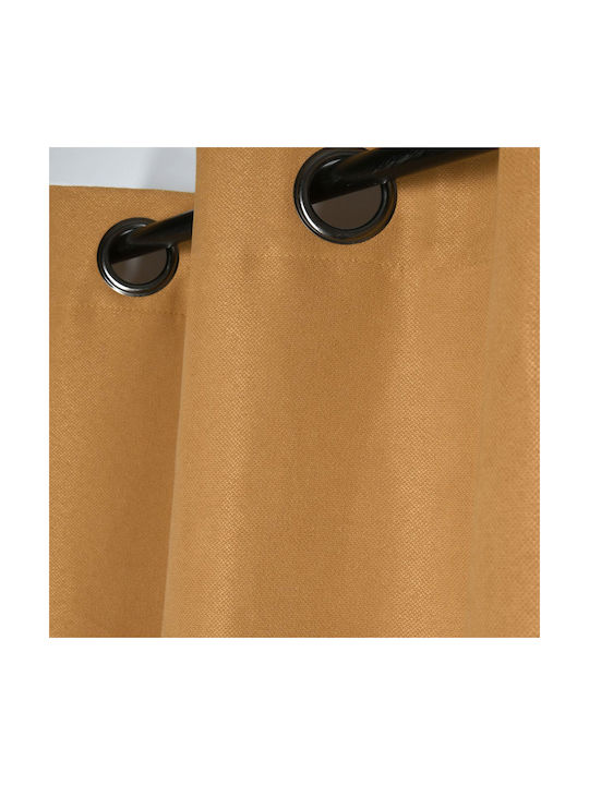 Vorhang mit Grommets Milton Senf 135x240cm