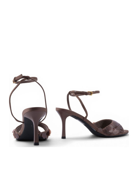 Fabric Brown Sandals