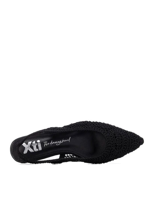 Γυναικείες Μπαλαρίνες Slingback με Λουράκι σε Μαύρο Χρώμα