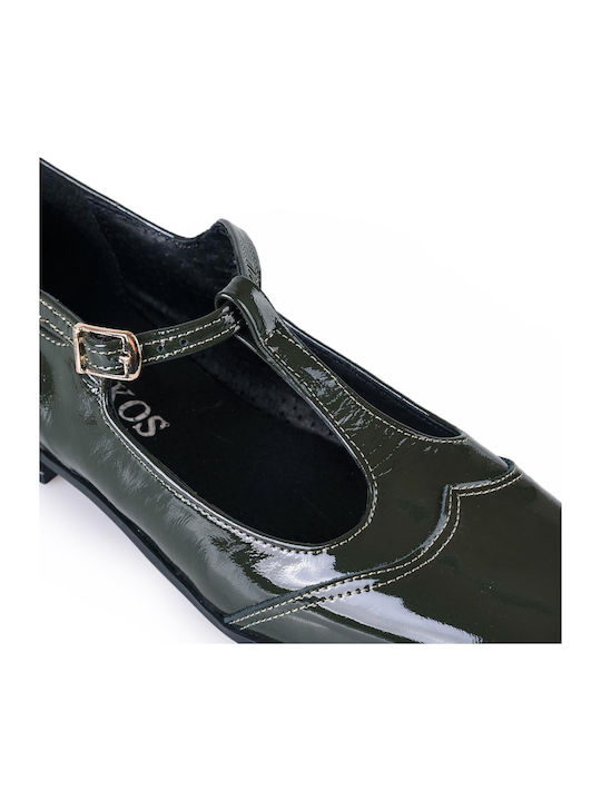 Women's Ballerina Shoes In Green Colour