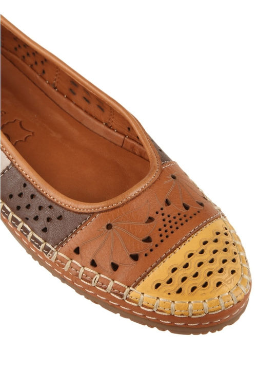 Leder Damen Ballerinas Anatomisch Mehrfarbig
