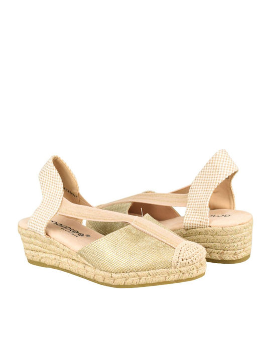 Sommer Damenplattformen Im Stil Espadrilles Gold