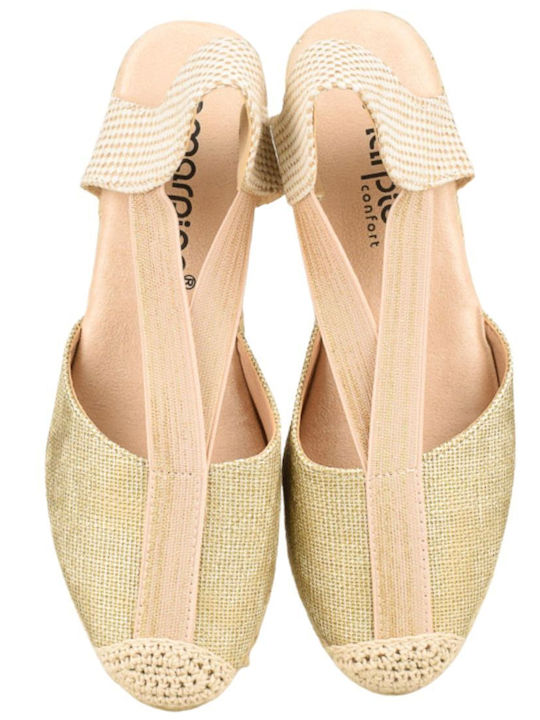 Sommer Damenplattformen Im Stil Espadrilles Gold