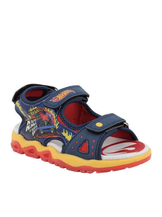 Kids' Anatomic Sandals with Hoop & Loop Closure and Lights Orange