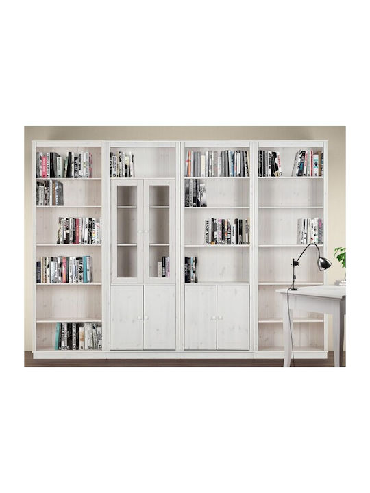 Βιβλιοθήκη Saltoro 112 Άσπρο 296x34x223εκ.