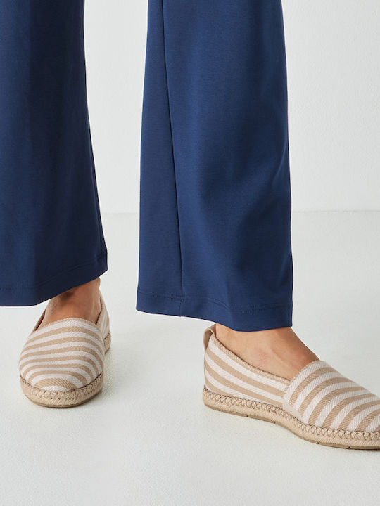 Fabric Women's Espadrilles in Beige Colour