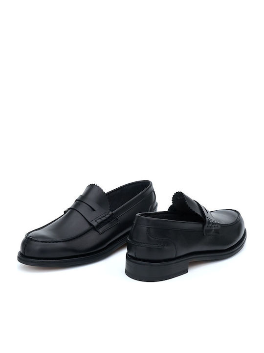 Δερμάτινα Ανδρικά Loafers σε Μαύρο Χρώμα