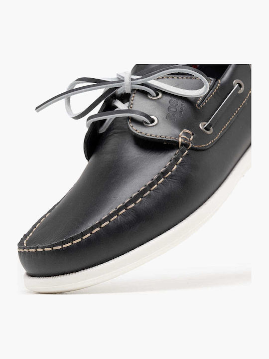 Leather Men's Boat Shoes in Blue Colour