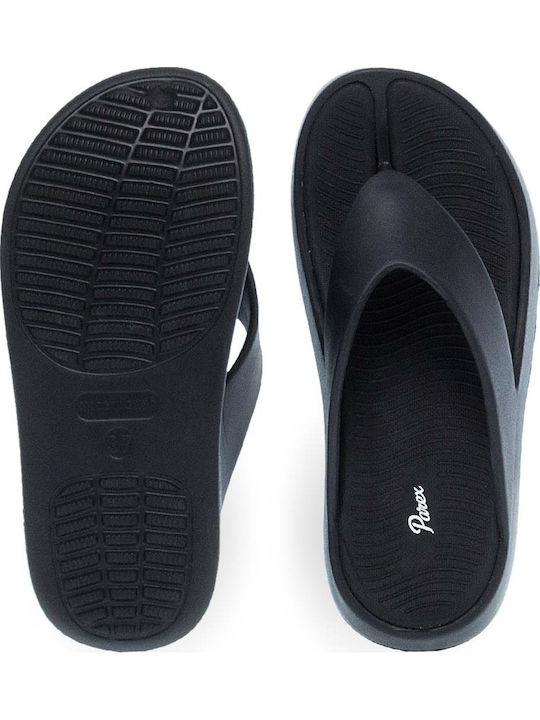 Flip Flops With Platform In Black Colour