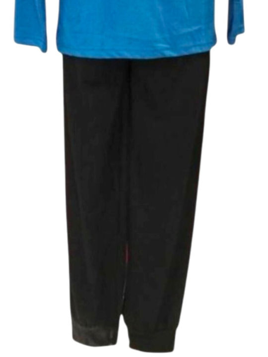 Lanotte Winter Men's Cotton Pyjamas Petrol-Black