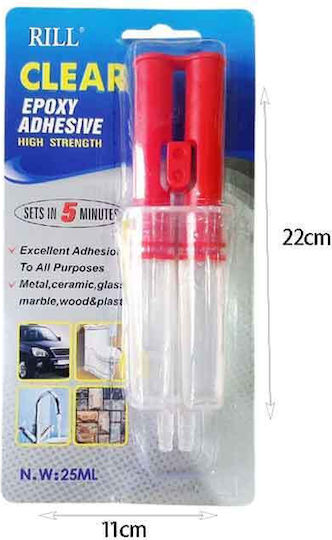 Ansin 01870 Epoxy Metall-Kleber 2-Komponenten Transparente 25ml