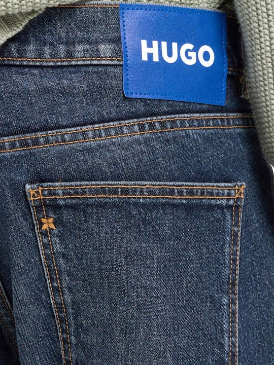 Men's Jeans Trousers with Regular Tapered Fit Blue