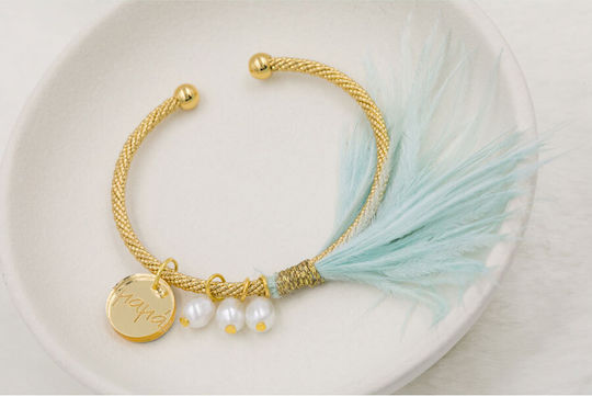 Kymi Taufe Anhänger Armbänder Gold 2 Stücke
