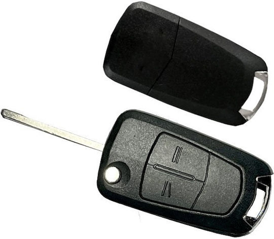 Opel Foldable Car Key Shell with Blade with 2 Buttons for Opel Τηλεκοντρόλ