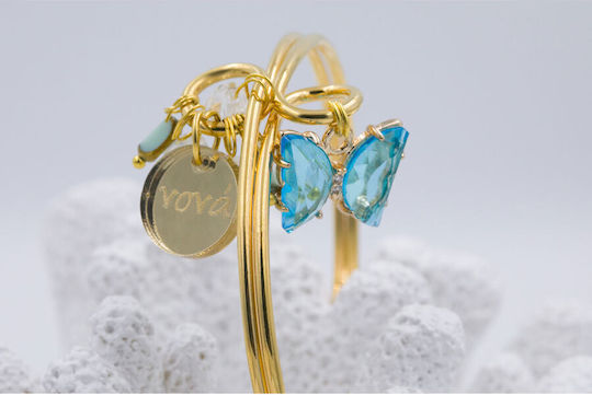 Kymi Christening Charm Bracelet Light Blue 2 Pieces MN303