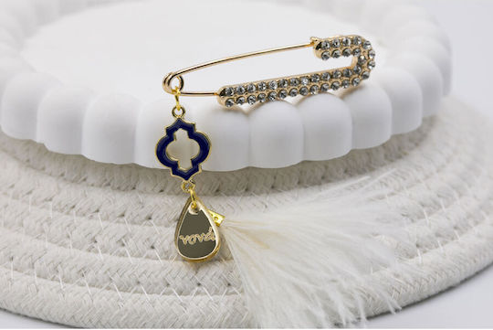Kymi Christening Pin White 2 Pieces MN348