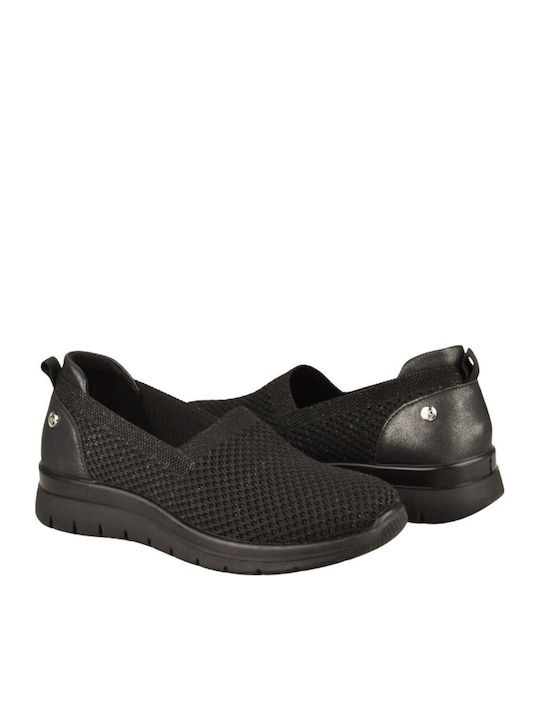 Ανατομικά Γυναικεία Slip-On Πάνινα Μαύρα