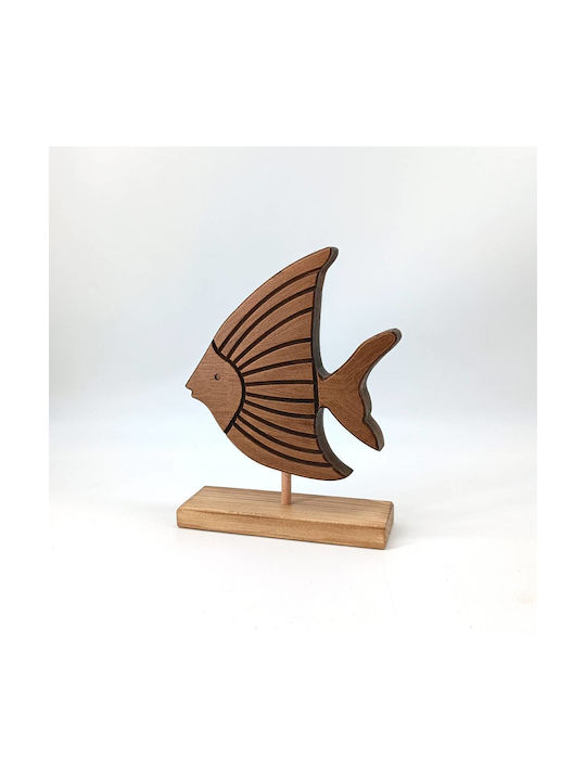 Korres Craft Decorative Fish Made of Wood 5x23x5.5cm