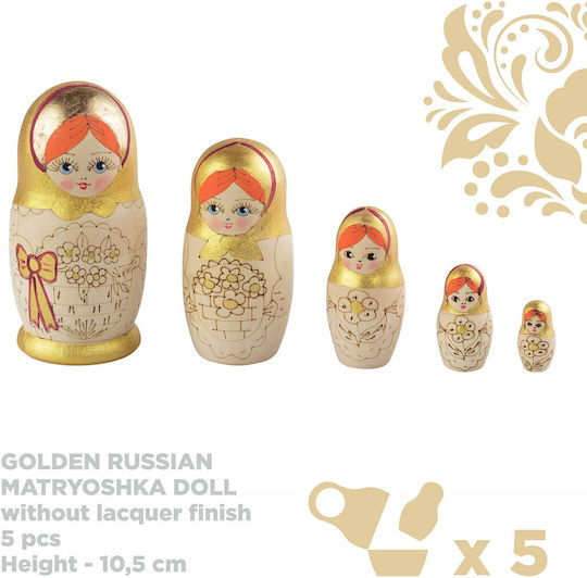 Azhna Figurină Decorativă Păpușă Din Lemn 10.5cm
