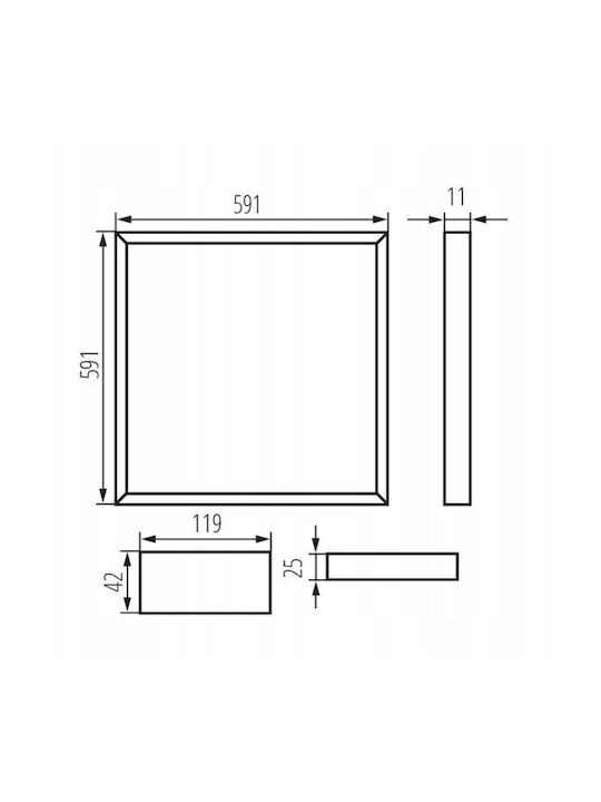 Kanlux Frame Led Lighting Avar N6060 32w-nw