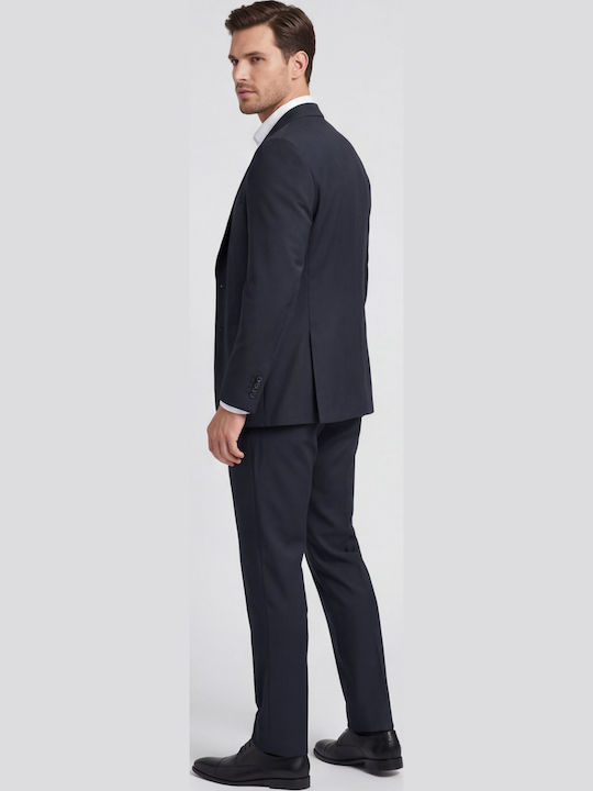 Ανδρικό Κοστούμι Με Γιλέκο Navy Blue