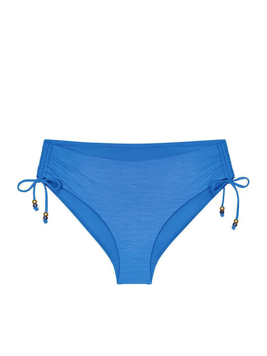 Summer Bikini Slip with Laces Deep Blue