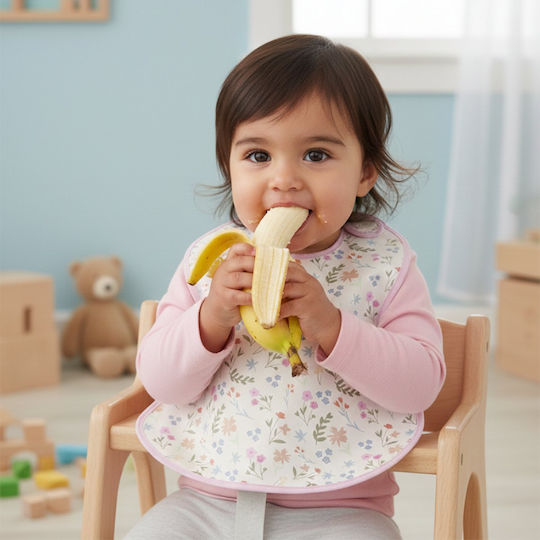 Gamberritos Kids Водоустойчива Текстилна Слинга със Закопчалка за Обръч и Примка Розова
