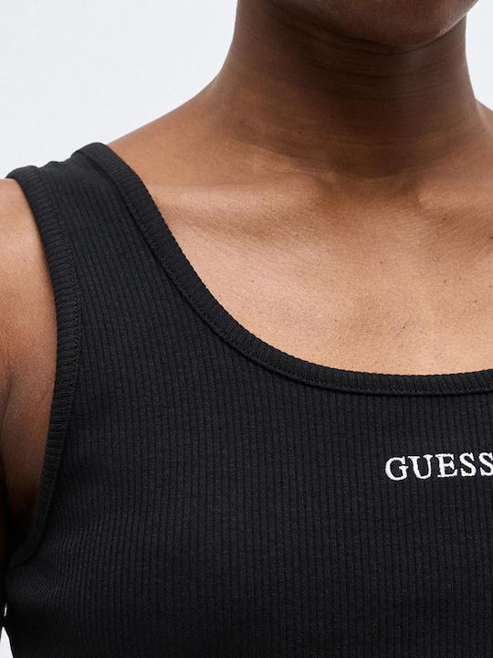 Women's Crop Top Sleeveless Rib Tank Top Jblk