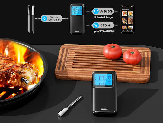 Ασύρματο Ψηφιακό Θερμόμετρο BBQ με Ακίδα και Bluetooth Ασύρματο Ψηφιακό Θερμόμετρο BBQ με Ακίδα και Bluetooth