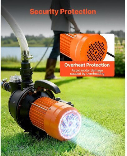 Vevor Electric Surface Pump With Automatic Suction 1300W Single-Phase