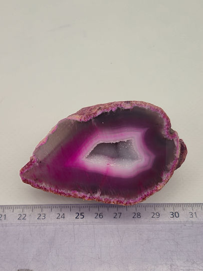 Pink Agate Geode 182g Natural Crystal Decoration