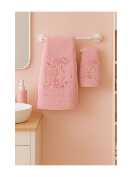 Set of Baby Towels 2pcs Pink Set of Baby Towels 2pcs Pink