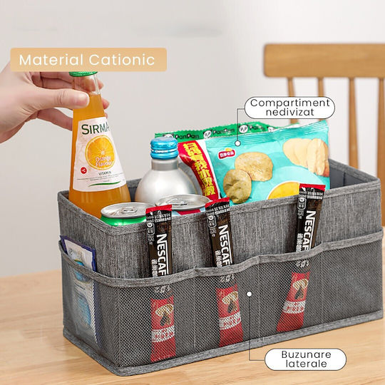 Alista Home Fabric Gray Storage Box 30x15x15cm