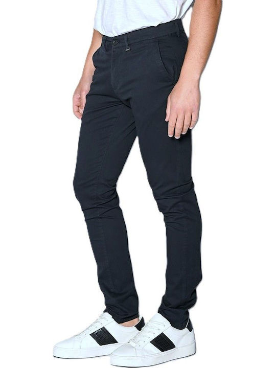 Pantaloni Barbati Chino Elastic Slim Fit Albastru