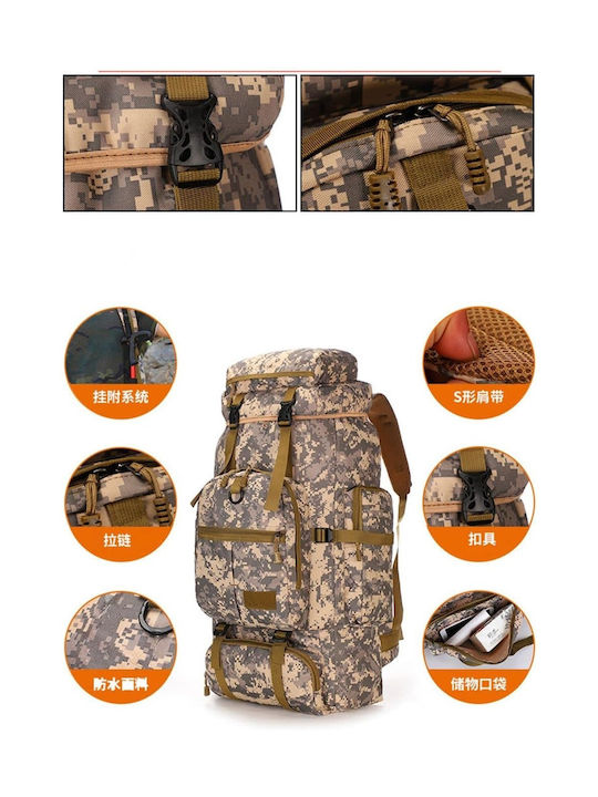 Mcan Mountaineering Backpack 75l Waterproof Black Expedition