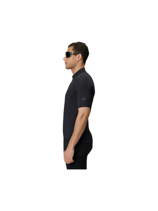 4F Men's Short Sleeve Cycling Jersey Black