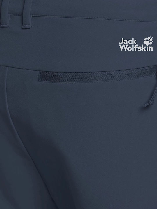 Jack Wolfskin Trail Ανδρικό Μακρύ Παντελόνι Πεζοπορίας Μπλε