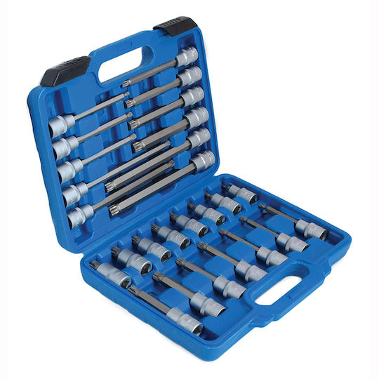 Set Of Bit Sockets Spline Xzn 1/2 Inch 26 Pieces