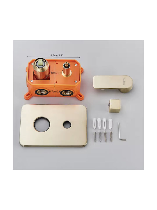 Naron Built-In Mixer Mouthpiece Telephone & Shower Head Set for Shower 3 Exits