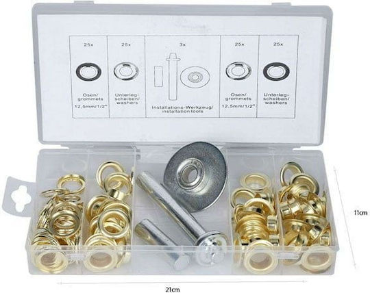 Σετ Μπουντούζια Άνοιγμα Οπών 103τμχ Gromment Kit Tool 103