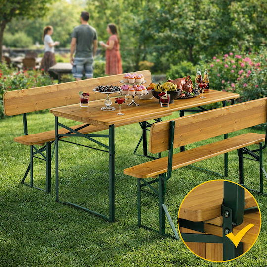 Garten- und Outdoor-Möbelsets Typsatz Speisesaal 3 Stück Dunkes Grünes