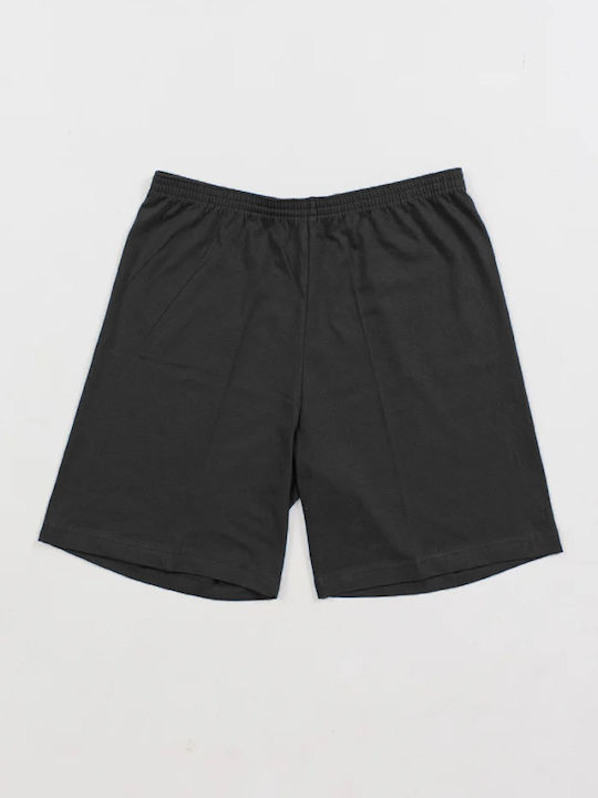 Lion Summer Men's Bermuda Pyjamas Cotton Black