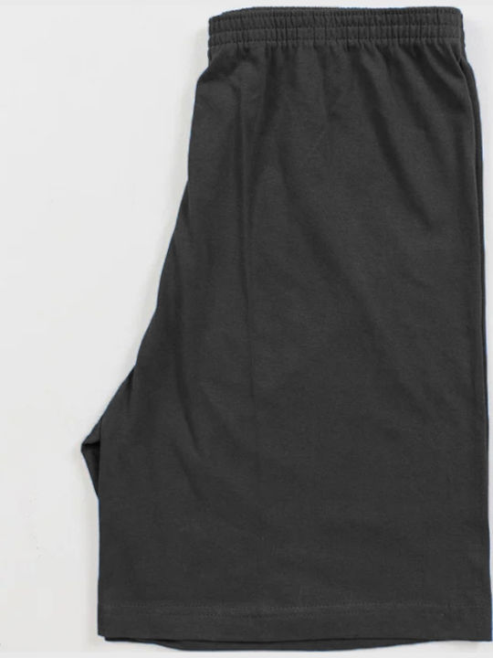 Lion Summer Men's Bermuda Pyjamas Cotton Black