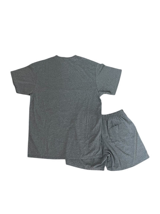 Snelly Sommer Herrenpyjama Grau