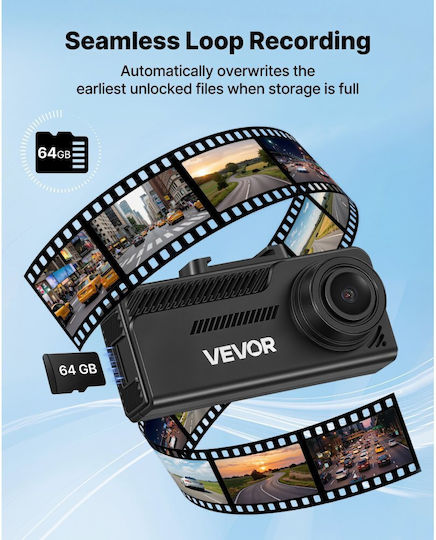 Vevor N04-TP Set Cameră DVR Auto 4K cu Ecran 3.2" GPS și Cameră Marsarier