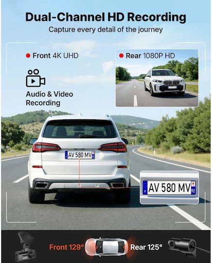 Vevor N04 Set Car DVR Camera 4K with 3.2" Screen GPS & Rear Camera