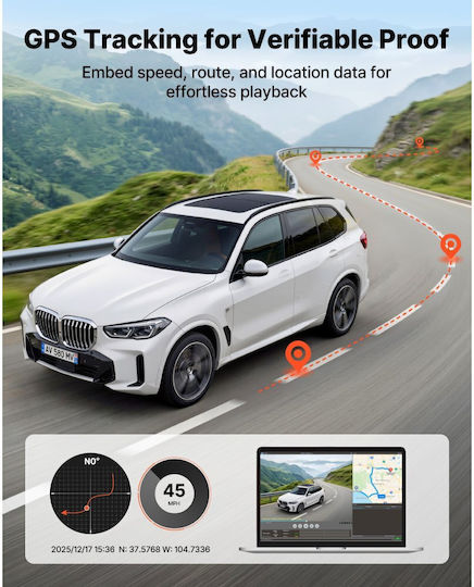 Vevor N04 Set Car DVR Camera 4K with 3.2" Screen GPS & Rear Camera