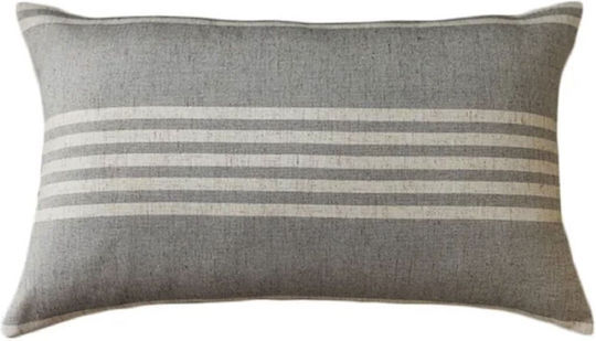 Sofa Cushion Covers Striped Blue Gray 45x45 cm 50x30 cm 2 Pieces